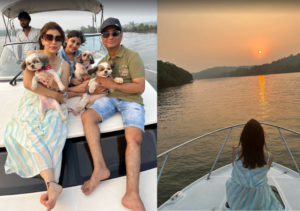 Luxury yacht in Goa docked by the Mandovi River, ready for a private celebration cruise