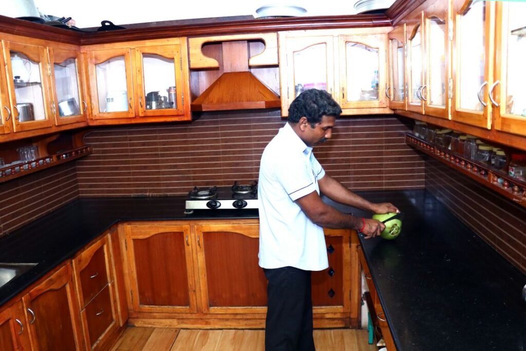 kitchen in deluxe 2bedroom houseboat